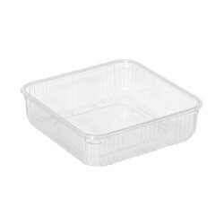 Plastik Kare Tatlı ve Gıda Kasesi 110x110 H:30 mm - Özge Plastik