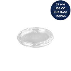 Plastik Düz Kapak 75mm (Kup Kase Uyumlu) - Özalp Ambalaj