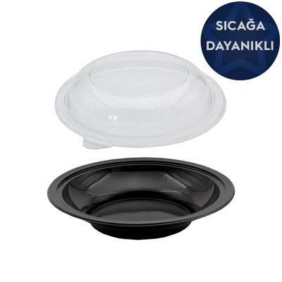 Plastik Makarna Salata ve Waffle Kabı Seti 750 cc - 1