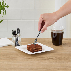 Plastik Mini Kokteyl (Tadımlık) Çatalı Siyah - 2