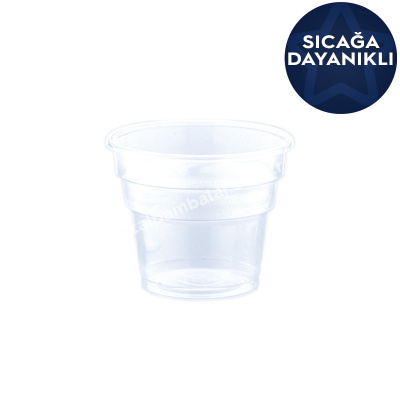 Plastik Sıcağa Dayanıklı Işık Kup Bardak 200 cc - 1