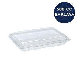 Plastik Sızdırmaz Baklava Kabı 500 cc - Petsa