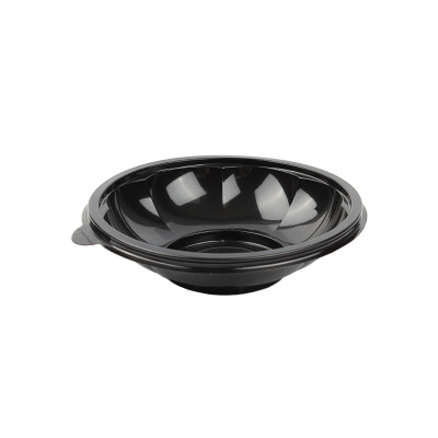 Plastik Yuvarlak Salata Kasesi Seti Siyah 500 cc - 3
