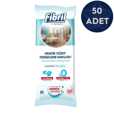 Pratik Yüzey Temizleme Havlusu Beyaz Sabun-Sirkeli - 1
