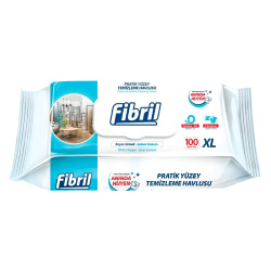 Pratik Yüzey Temizleme Havlusu Beyaz Sabun-Sirkeli 100'lü - Fibril