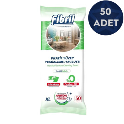 Pratik Yüzey Temizleme Havlusu Temizlik Kokulu 50'li - Fibril