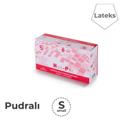 Pudralı Lateks Beyaz Eldiven Small (Küçük) - Haspet