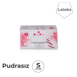 Pudrasız Lateks Beyaz Eldiven Small (Küçük) - Haspet
