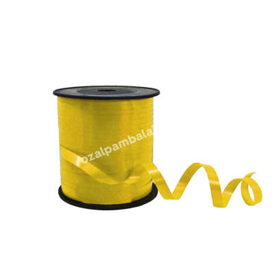 Rafya Şerit Plastik Kurdela Sarı 5mmx300mt - 1