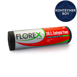 Rulo Çöp Torbası Konteyner Boy 120x150 cm Siyah - Florex