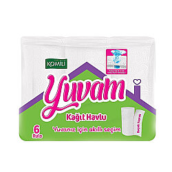 Rulo Kağıt Havlu 6'lı (4 Paket) - Komili Profesyonel