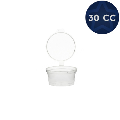 Sert Plastik Kapaklı PP Sos Kabı 30 cc (1 oz) - 1