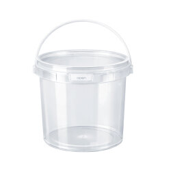 Sert Plastik PP Saplı Kova (Kilit Kapaklı) 1100 ml - Turan Plastik