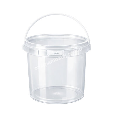 Sert Plastik PP Saplı Kova (Kilit Kapaklı) 1100 ml - 1