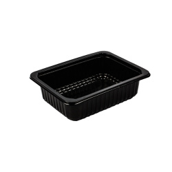 Siyah Üst Filmli Map Kase PP 190x144 H:50 mm - Folyoterm