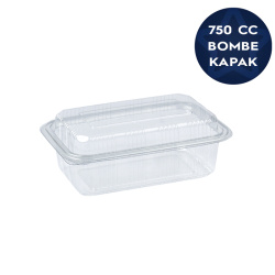 Sızdırmaz Gıda Kabı Bombe Kapaklı 750 cc - Petking