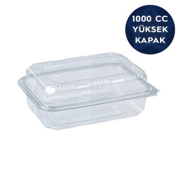 Sızdırmaz Gıda ve Kurabiye Kabı Yüksek Kapak 1000 cc - Petking