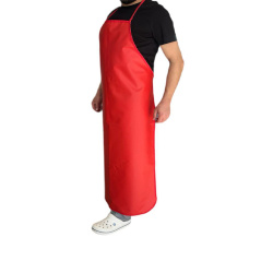 Suni Deri Su Geçirmez Bulaşıkçı ve Kasap İş Önlüğü 70x110 cm Kırmızı - Özalp Ambalaj