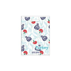 Takviyeli Poşet Çanta Türkiye Desen (2No) 26x38 cm - Naksan Arma