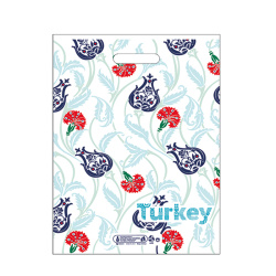 Takviyeli Poşet Çanta Türkiye Desen (4No) 40x50 cm - Naksan Arma