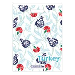 Takviyeli Poşet Çanta Türkiye Desen (5No) 50x60 cm - Naksan Arma