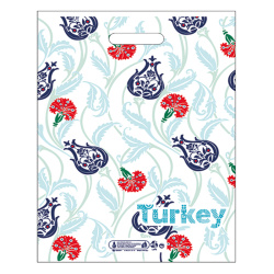 Takviyeli Poşet Çanta Türkiye Desen (6No) 60x70 cm - Naksan Arma