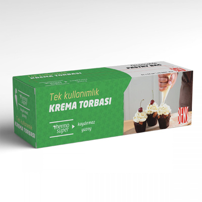 Tek Kullanımlık Krema Sıkma Torbası Yeşil Kumlama 51 cm - 1